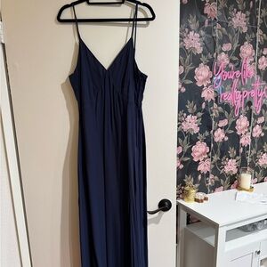 Reformation Pyper Dress Es Navy - Size 16